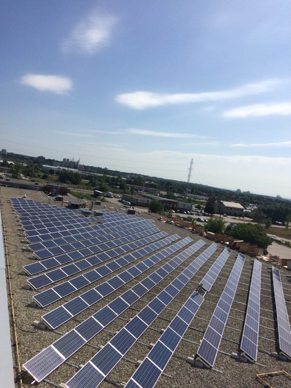 Rooftop solar panels in Guelph