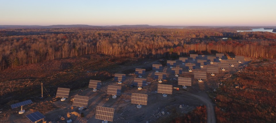 Solar trackers installed at Solvation F