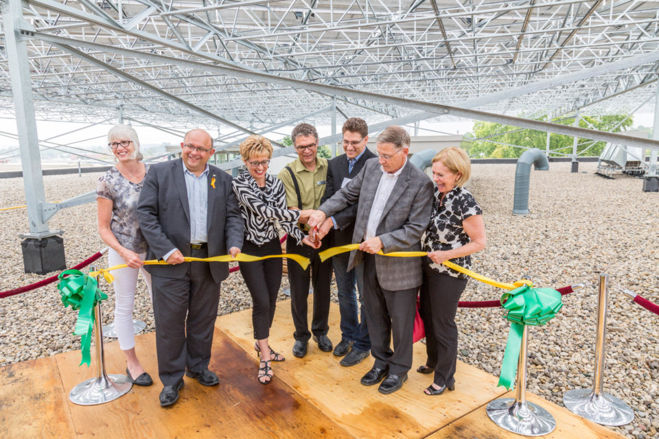 Green Energy Doors Open Solar System Ribbon Cutting